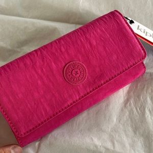 Kipling Shiny Pink Lakeisha long wallet